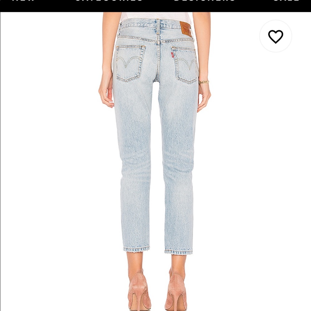 Levi’s tapered cropped 501s
